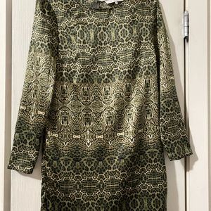 Long sleeve print dress